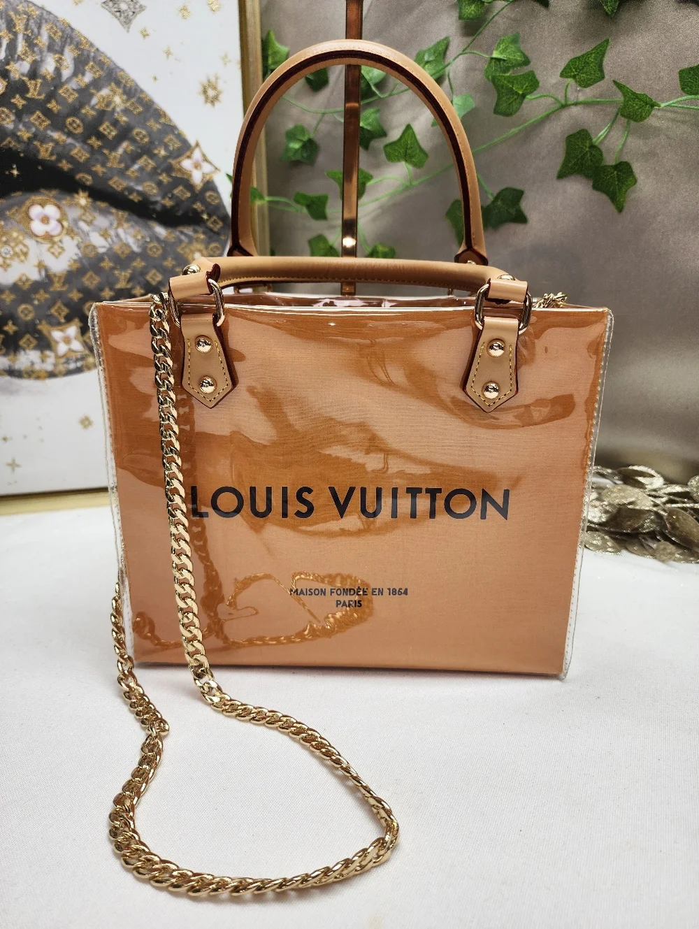 Authentic Louis Vuitton Retail Shopping Bag in A PVC Tote - Picture 5 of 12